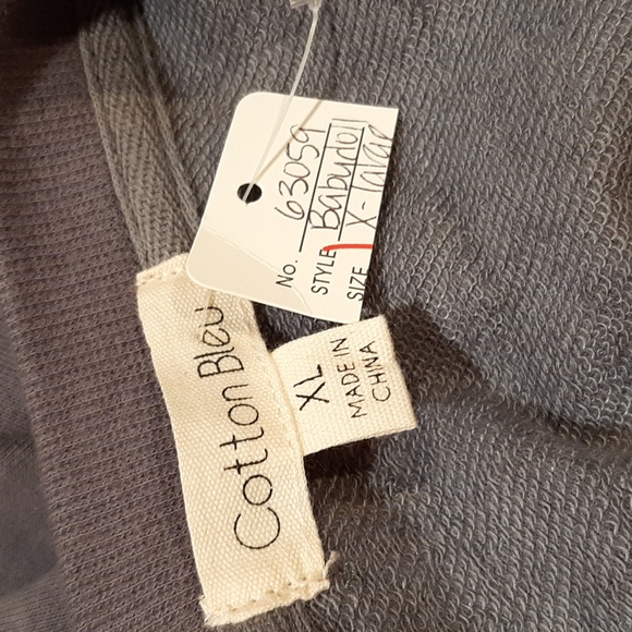 🥀NWT Cotton Bleu Grey French Terry Long-Sleeve Top (XL)🥀 - Picture 7 of 8